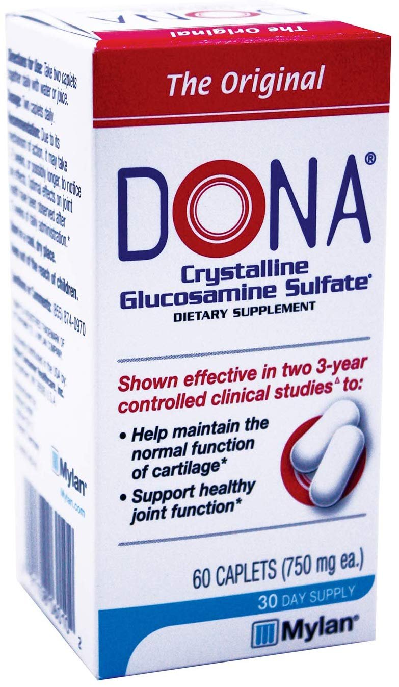 Dona Crystalline Glucosamine Sulfate, 750 Mg, 60 Count