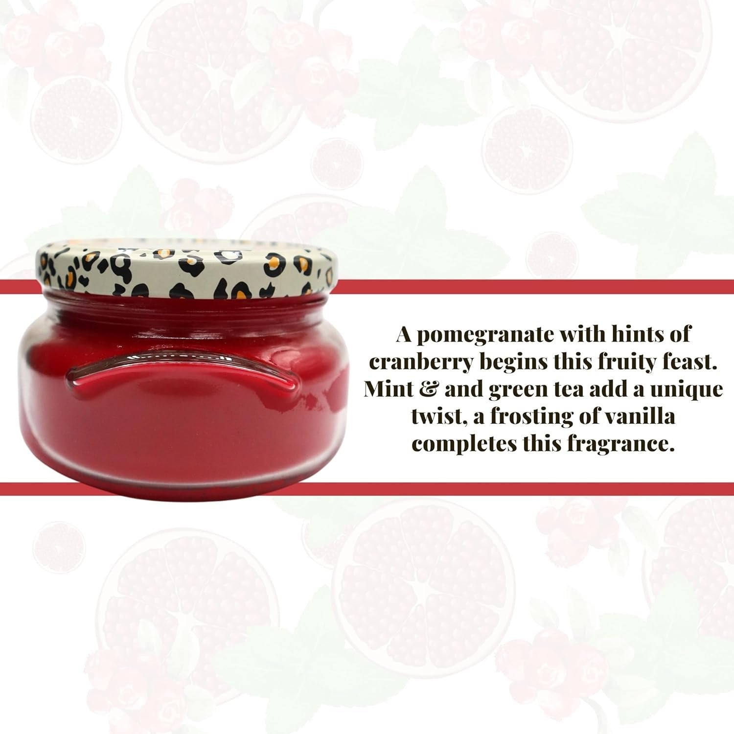 Tyler Candle Company Frosted Pomegranate Wax Scented Candle in a Jar - 11 oz