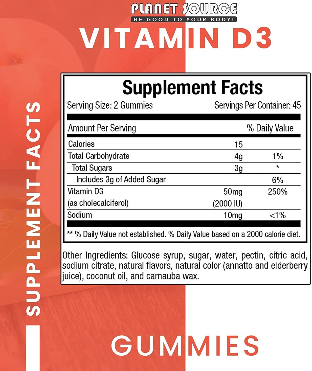 Vitamin D3 Gummies- Vitamin D3 2000 IU - Vitamin Gummies for Support Immune, Bone Health & Boost Mood - Peach, Strawberry & Mango Flavor Vitamins Supplements - 90 D3 Gummies for Adults & Kids