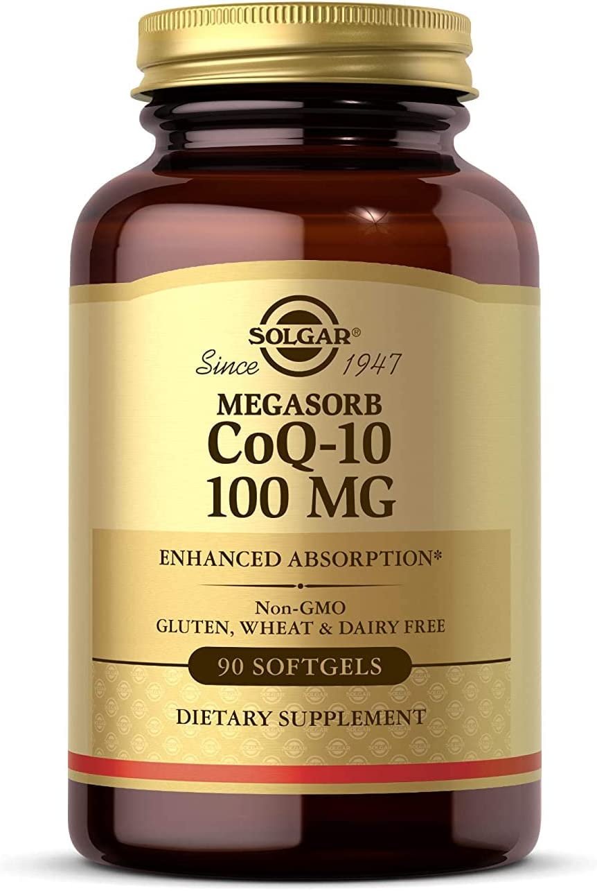 Solgar Megasorb CoQ-10 100 mg, 90 Softgels - Supports Heart Function & Healthy Aging - Coenzyme Q10 Supplement - Enhanced Absorption - Non-GMO, Gluten Free, Dairy Free - 90 Servings