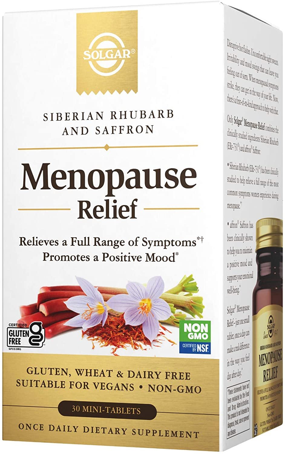 Solgar Menopause Relief - 30 Tablets - Helps Relieve Hot Flashes, Anxiety, Exhaustion, Irritability, Sleep Disturbances & More - Promotes a Positive Mood - Non-GMO, Gluten Free, Vegan - 30 Servings