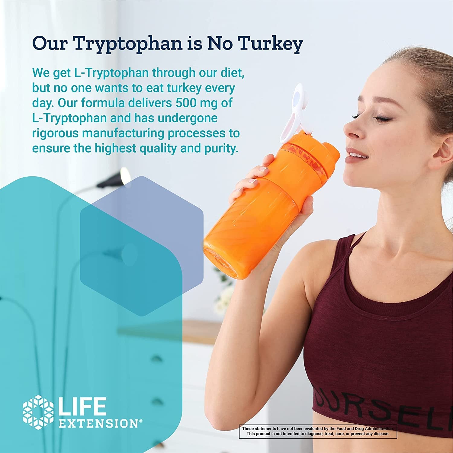 Life Extension L-Tryptophan 500 mg – L-Tryptophan Supplement Pills for Healthy Sleep and Stress Response Support – Gluten-Free, Non-GMO, Vegetarian – 90 Capsules