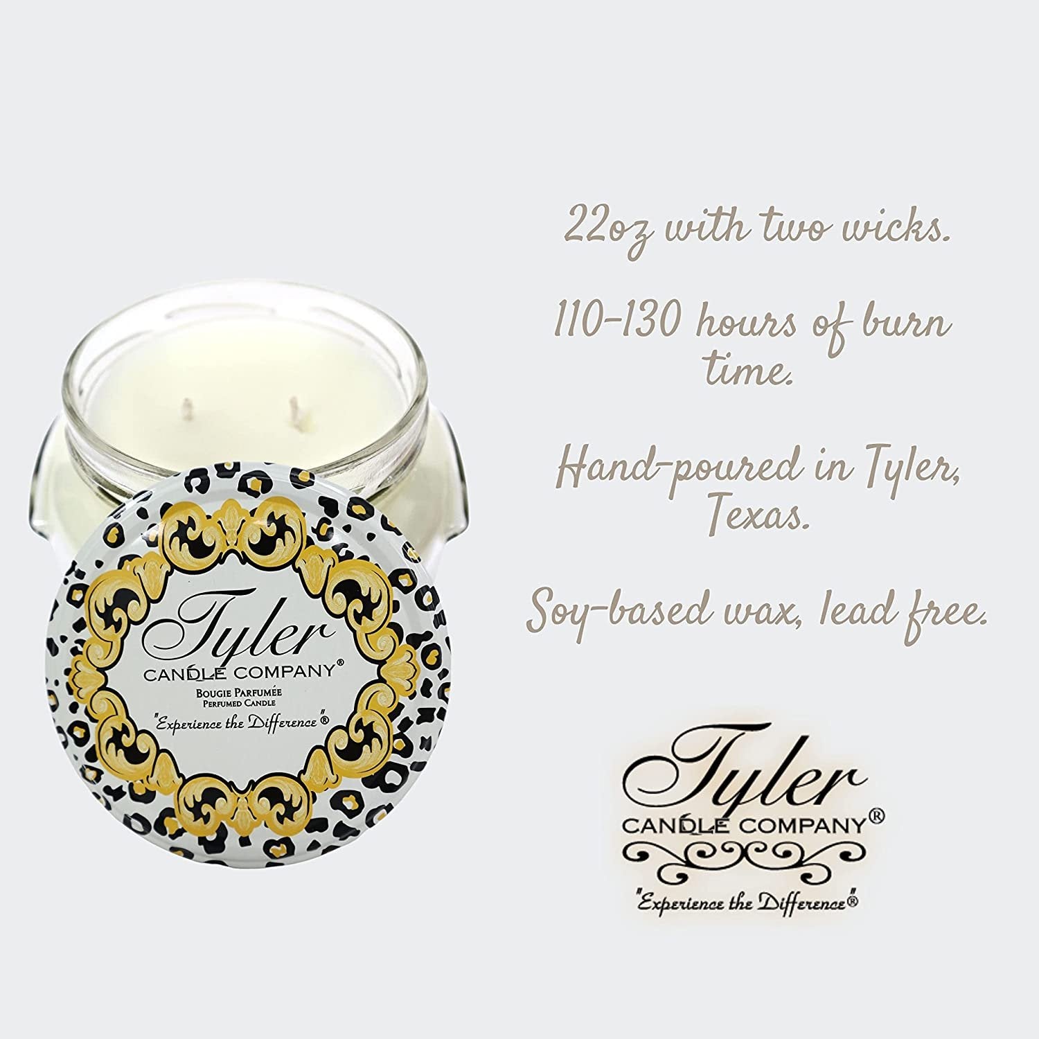 Tyler Candle Company, French Market Jar Candle, Scented Candles Gifts for Women, Ultimate Aromatherapy Experience, Luxurious Candles with Essential Oils, Long-Lasting Burn, Large Candle 22oz