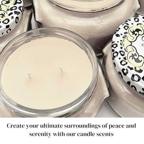 Tyler Candle Company White Warm Sugar Cookie Soy Wax Scented Candles in Glass Jar, 11 oz - Pack of 1 with Keychain