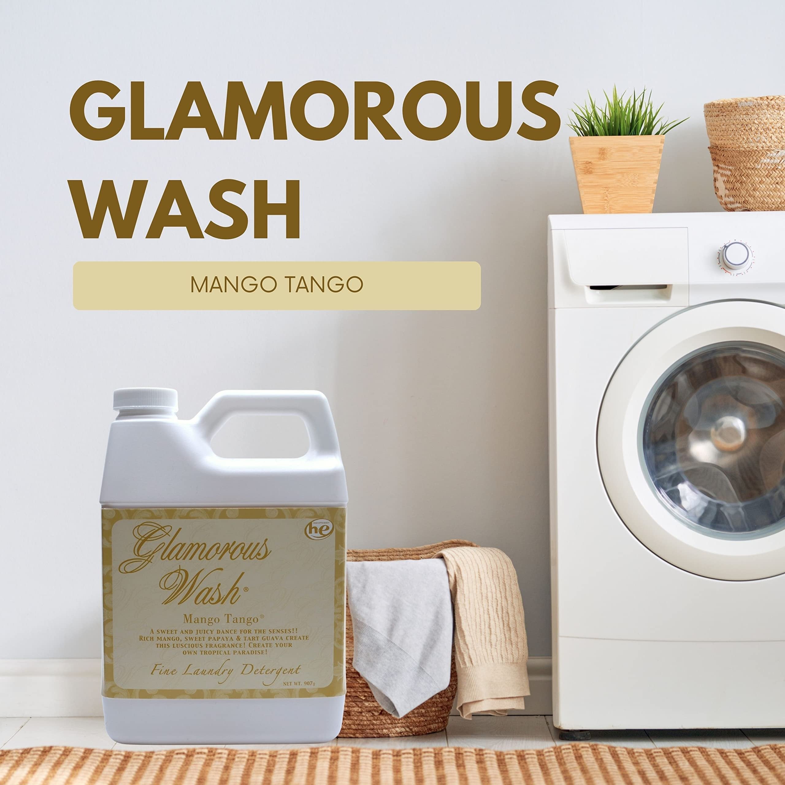 Tyler Candle Company Glamorous Wash Mango Tango Laundry Detergent - Luxury Liquid Laundry Detergent - Hand and Machine Washable - 32 oz (907 g) with Worldwide Nutrition Multi Purpose Key Chain