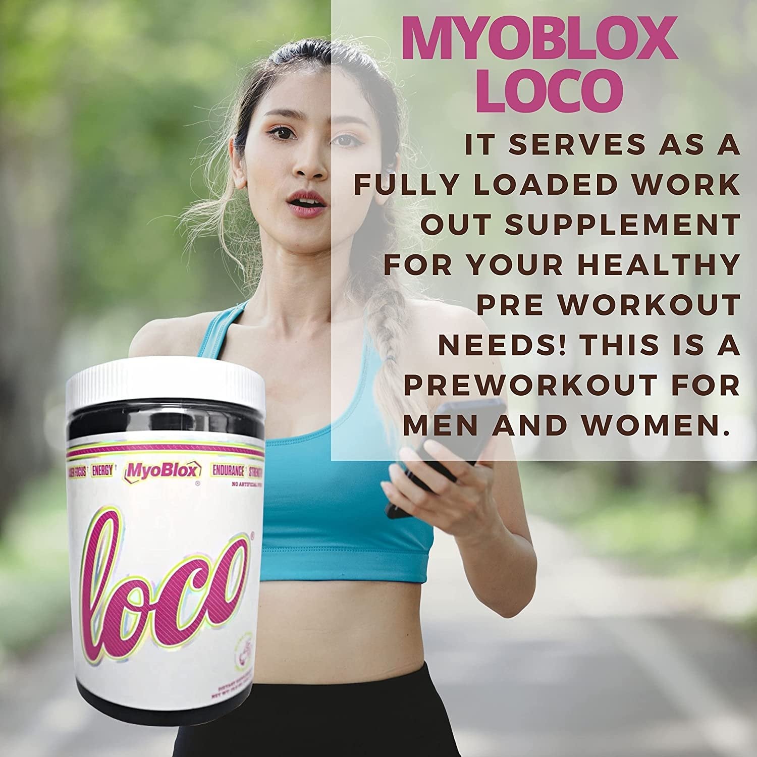 MyoBlox Loco Kiwi Raz Pre Workout - Preworkout for Men & Women