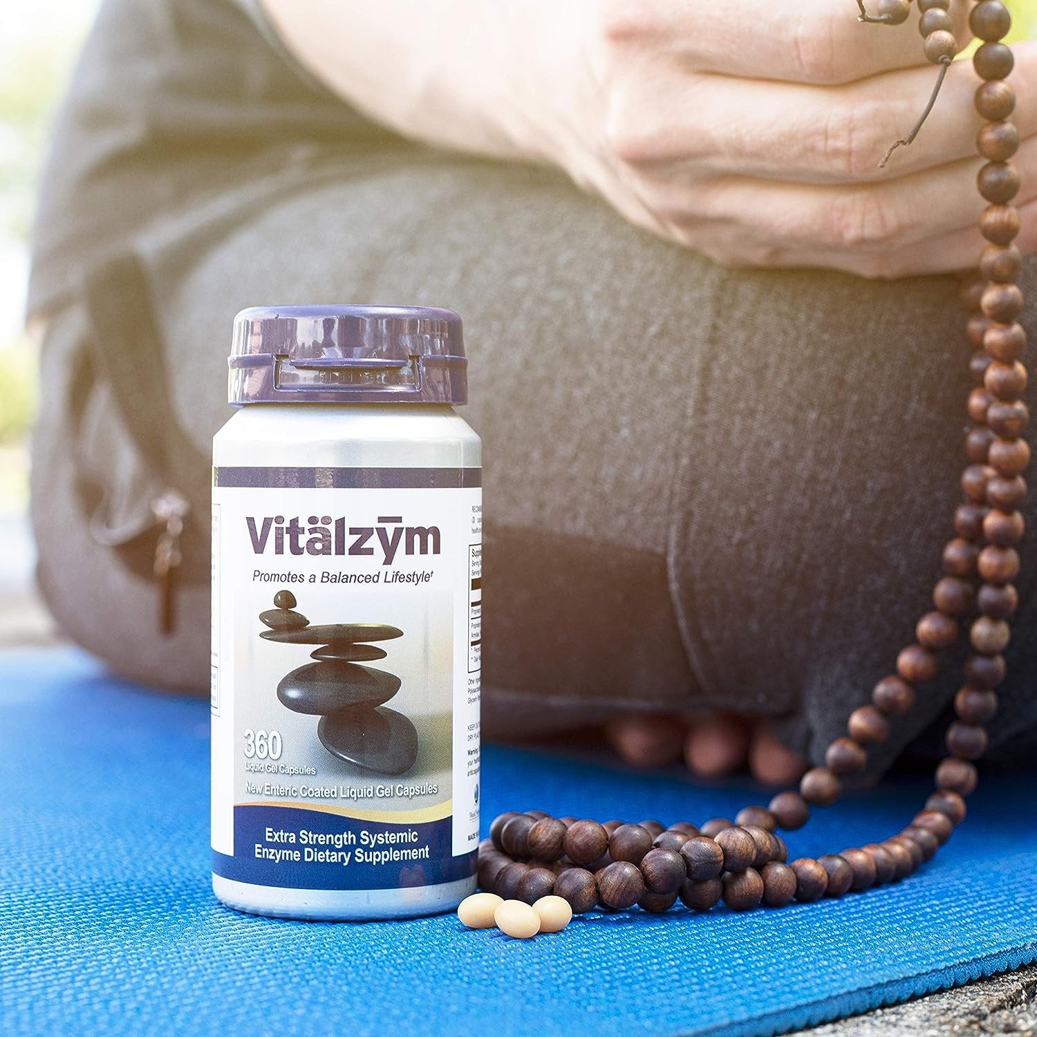 VITÄLZYM Proteolytic Systemic Enzymes Liquid Gel Capsules with Serrapeptase, Immune and Joint Support, Natural Ache Relief Plus Fertility Supplement - Pack of 1