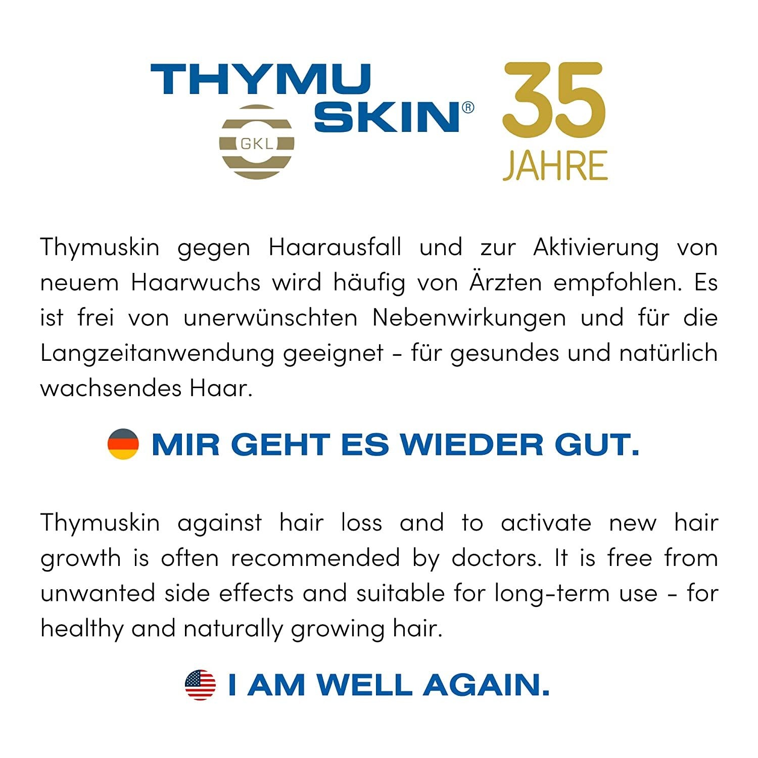THYMUSKIN Med - Hair Care Peptides Shampoo (Step #1) for Hair Growth Due to Hair Loss - for Sensitive Hair and Scalp Conditions where Balding is Already Present