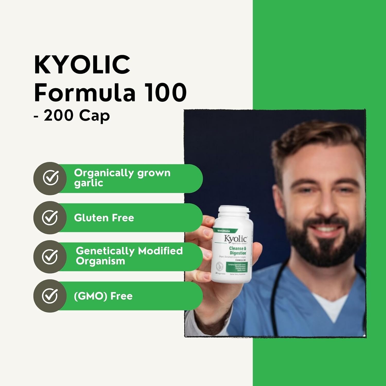 Kyolic Aged Garlic Extract Cleanse & Digestion Formula 102 - 200 Veggie Tablets