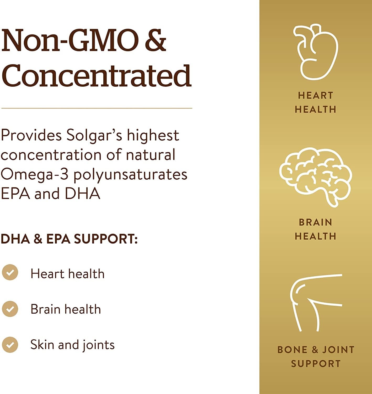 Solgar Triple Strength Omega 3 950 mg 100 Softgels Supports Cardiov