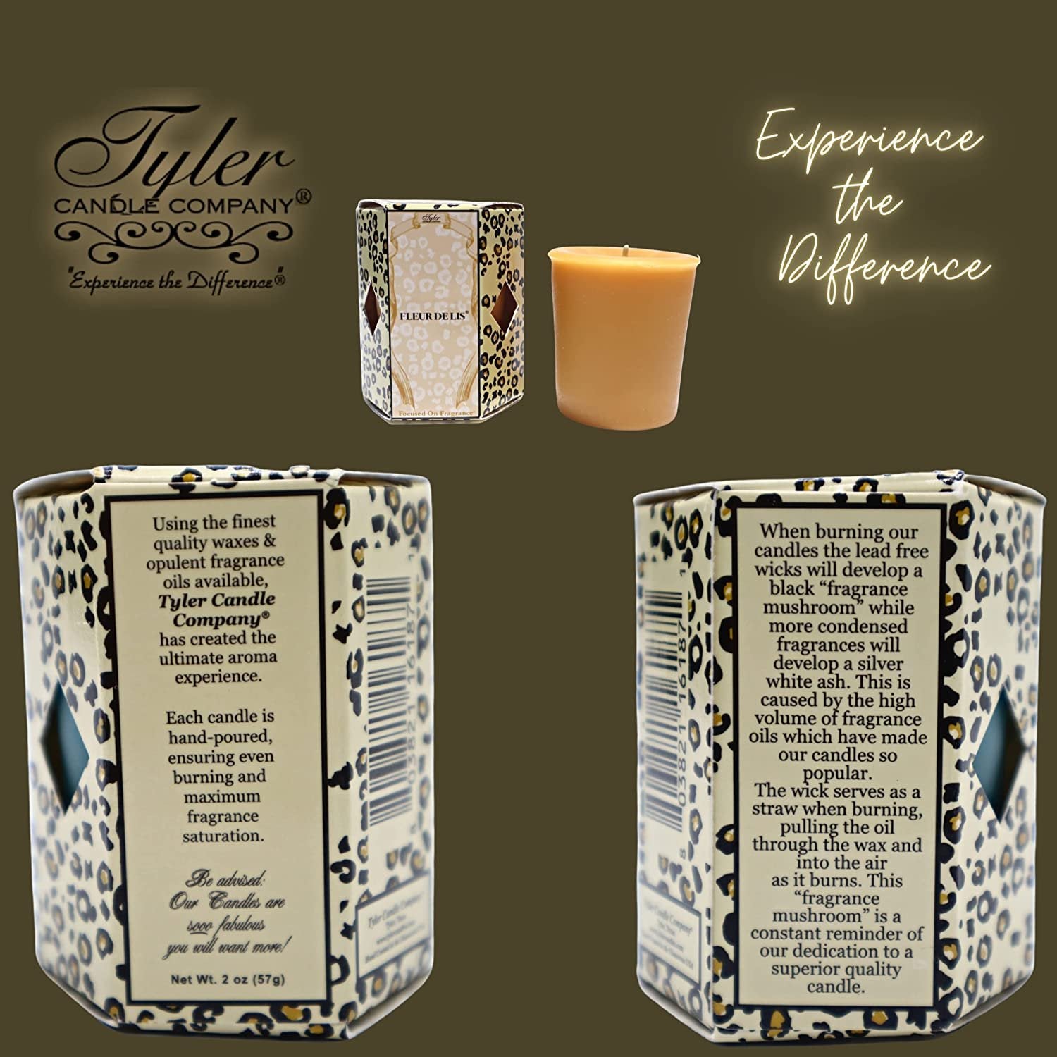Tyler Candle Company, Fleur De Lis Superior Votive Candles, Ultimate Aromatherapy Experience, Luxury Scented Candle with Essential Oils, Case of 16 Tyler Small Candles, 2 oz and 15 Hr Burn Time Each