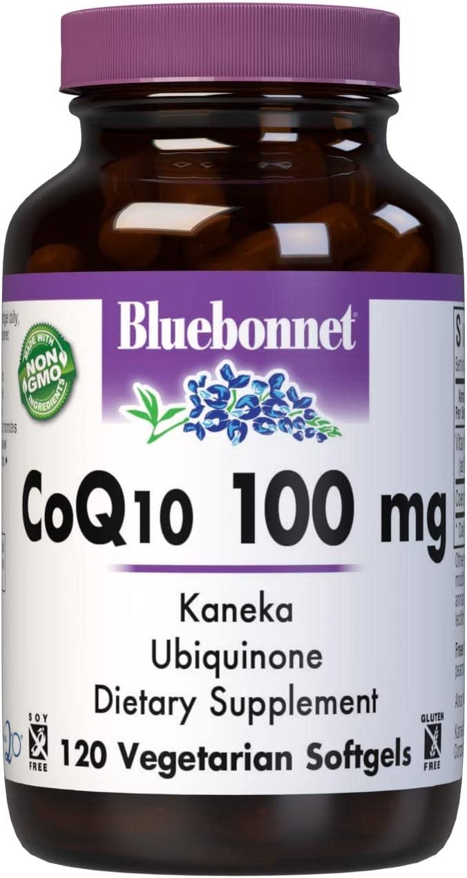 BlueBonnet CoQ-10 Vegetarian Softgels, 100 mg - Non-GMO Sunflower Oil Plus Vitamin E