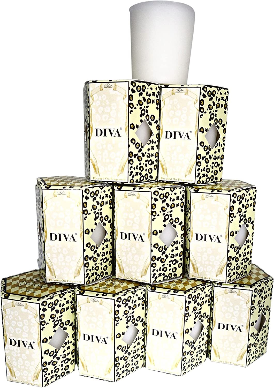 Tyler Candle Company, Diva Superior Votive Candles, Ultimate Aromatherapy Experience, Luxury Scented Candle with Essential Oils, Case of 16 Tyler Small Candles, 2 oz and 15 Hr Burn Time Each
