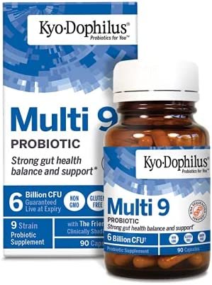 Kyolic Kyo-Dophilus Multi 9 Probiotic, for Strong Gut Health Balance and Support, 90 Capsules
