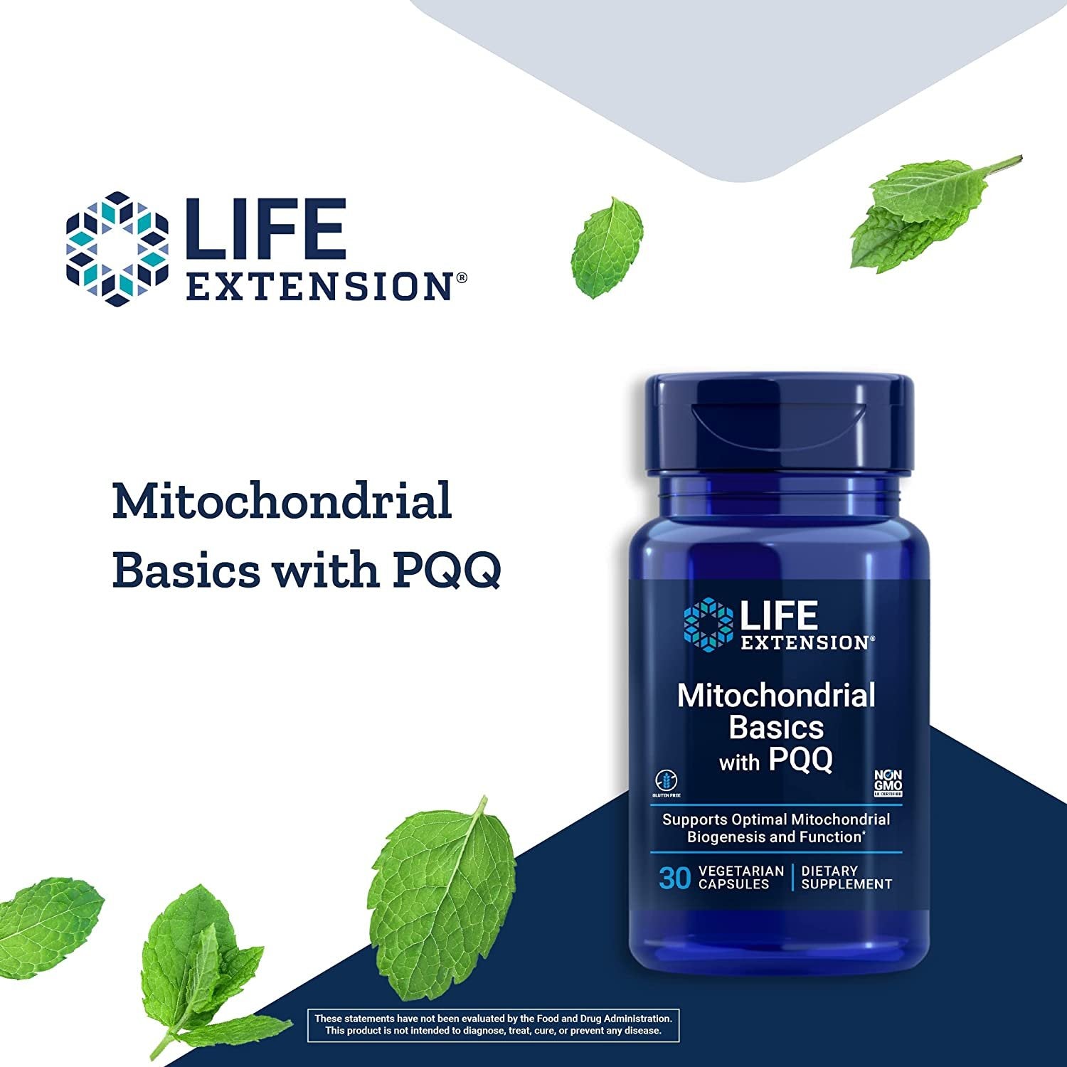 Life Extension Mitochondrial Basics with PQQ -L-Taurine, R-Lipoic Acid, and PPQ Supplement Pills for Cellular Energy Support, Brain and Heart Health – Gluten-Free, Non-GMO – 30 Capsules