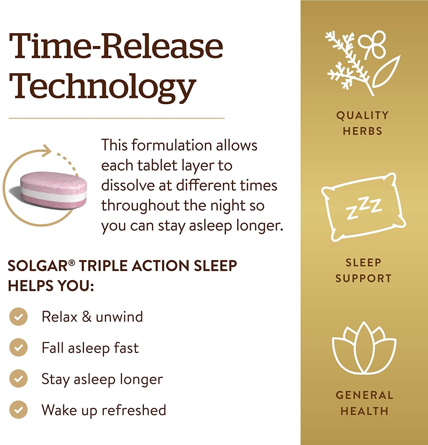 Solgar Triple Action Sleep 60 Caps