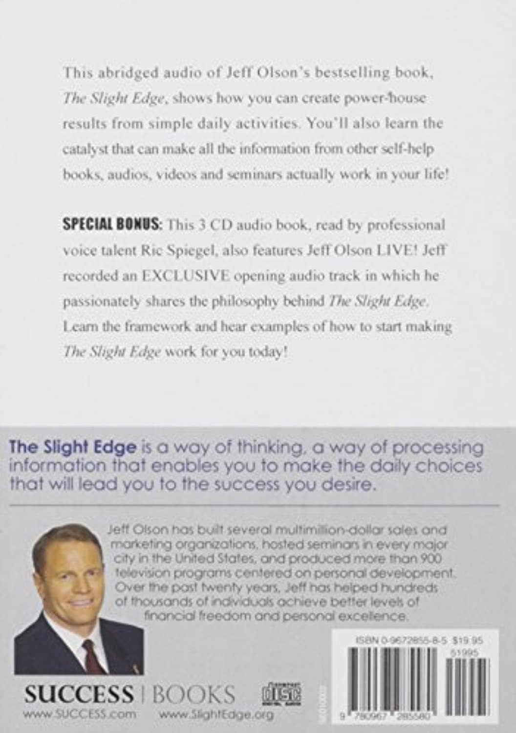 The Slight Edge:  Jeff O. The Slight Edge 3CD Pack