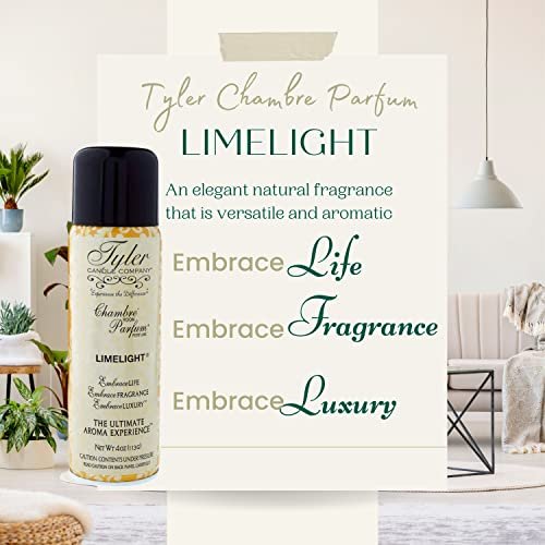Tyler Candle Company Limelight Signature Fragrance Chambre Parfum - Luxury Scent Air Freshener Spray - Ultimate Aromatic Experience - Home Essentials - 6 Pack of 4 Oz Container with Bonus Key Chain