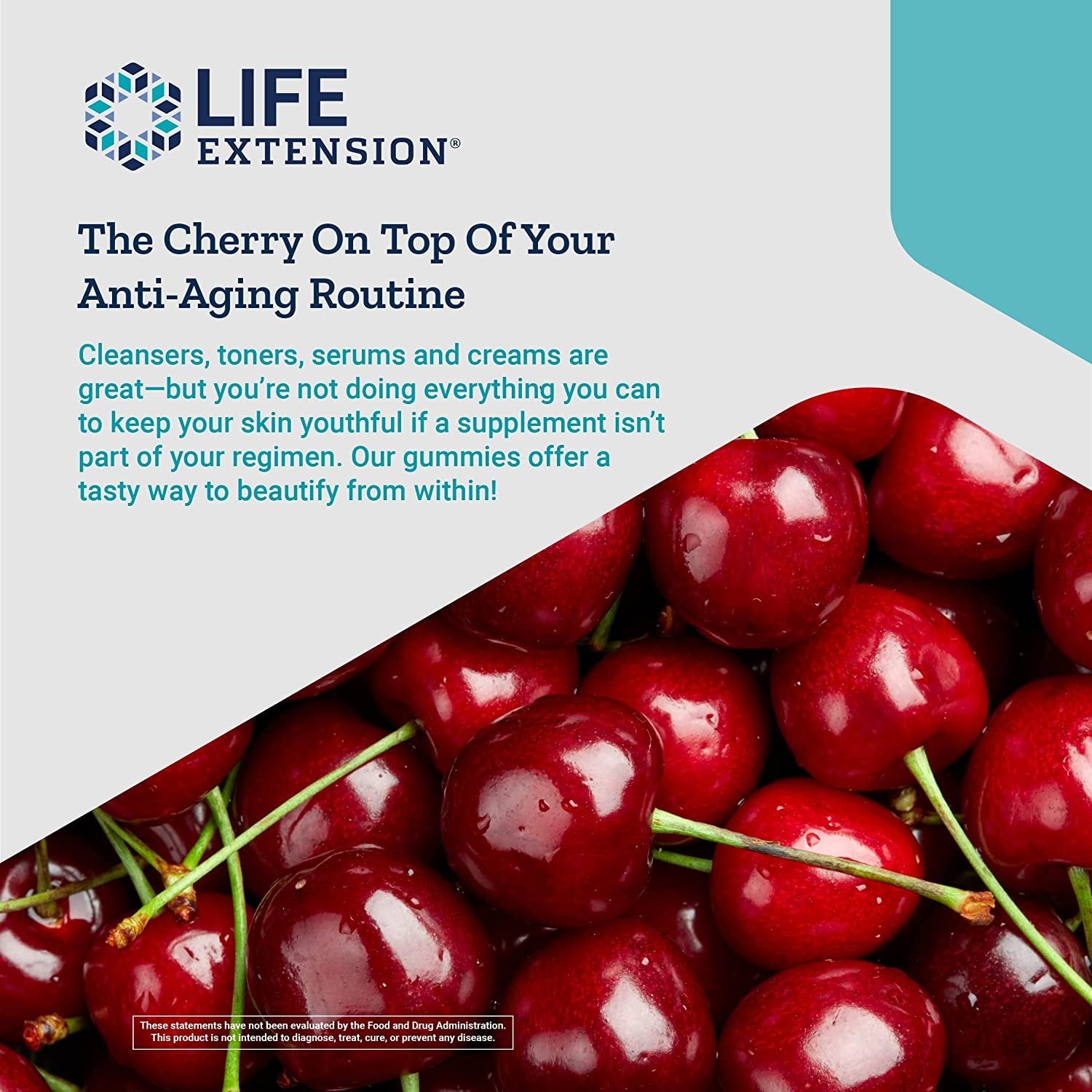 Life Extension Gummy Science Youthful Collagen - Bioactive Collagen Peptides Hyaluronic Acid Supplement Gummies for Skin Health - Cherry Flavor – Non-GMO, Gluten & Sugar Free – 80 Gummies