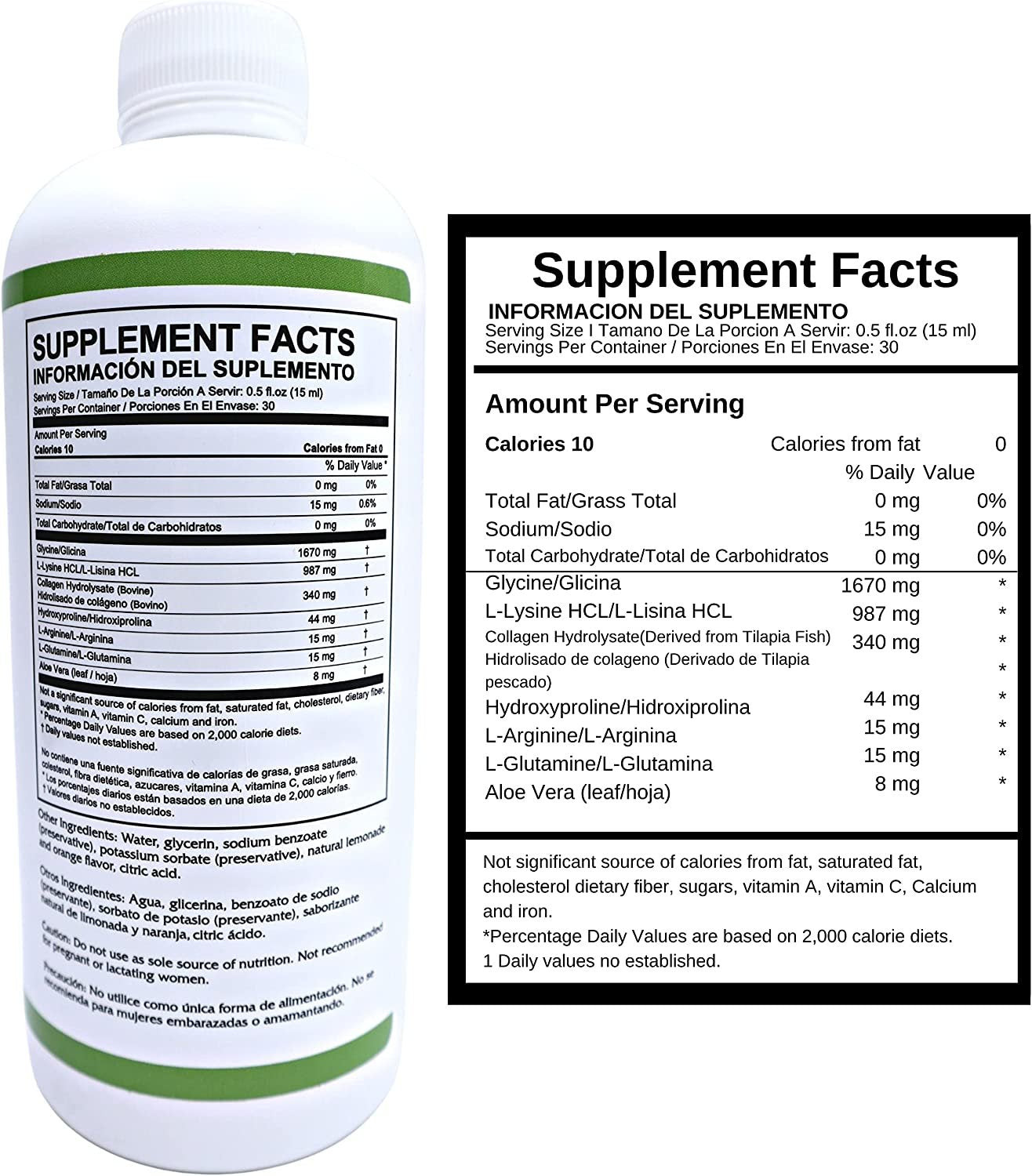 Calorad Advanced Bovine Formula, 16.9 Fl Oz  - Bovine Collagen - Liquid Collagen - Dietary Supplement - Collagen Hydrolysate - Collagen Protein - Vegetarian - Kosher - Gluten Free - 30 Servings - Pack of 1 with Keychain