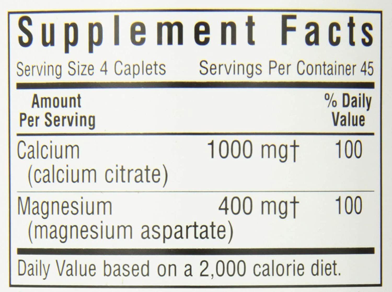 BlueBonnet Calcium Plus Magnesium Caplets, 180 Count