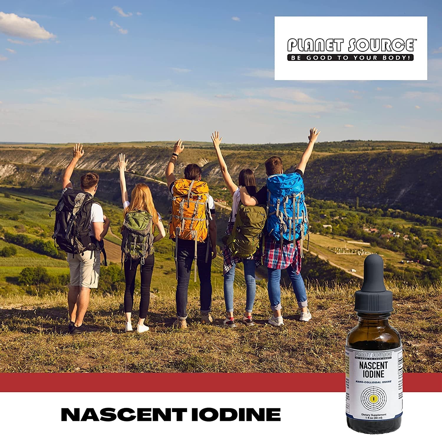Planet Source Nascent Iodine Dietary Supplement - 1 Fl Oz Liquid Iodine Drops - Thyroid Support, Increased Energy, Immune Support, and Mental Clarity Support with Superior Absorption