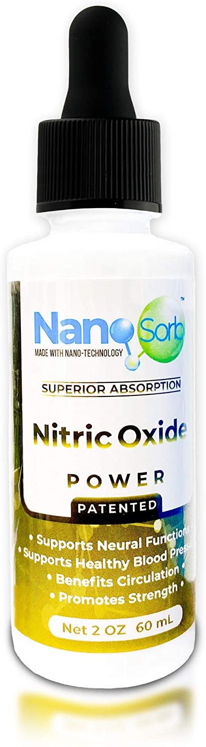 NanoCorHealth Nitric Oxide Supplement - Extra Strength NO Booster Complex with L-Citrulline, Arginine - Aids Strength, Exercise, Brain Performance, Circulation, Lower Blood Pressure - 2oz, 60ml Drops