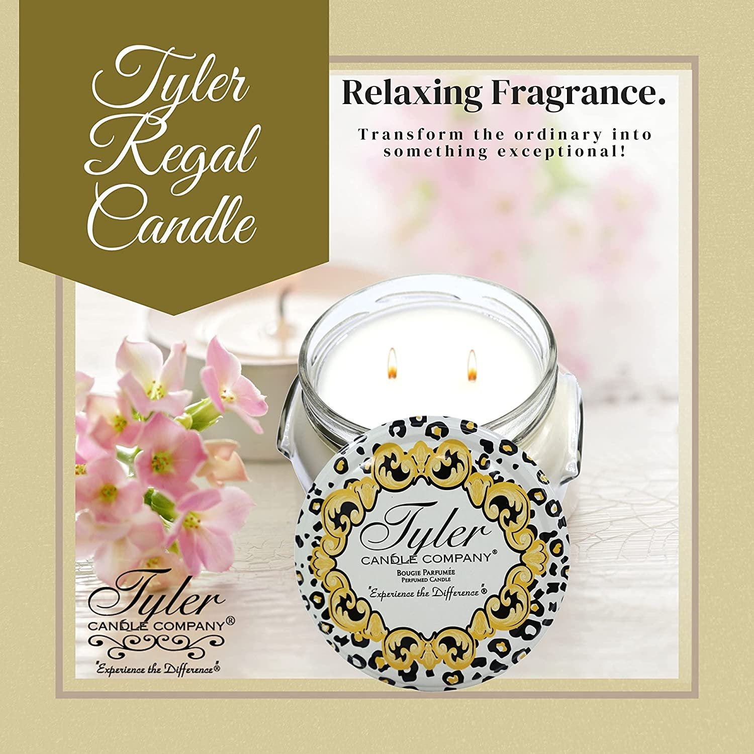 Tyler Candle Company Regal Jar Candle - Luxurious Scented Candle with Essential Oils - Long Burning Candles 50-60 Hours - Large Candle 11 oz with Worldwide Nutrition Multi Purpose Key Chain