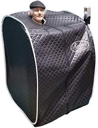 Relax Far Infrared Sauna with Black Tent Upgrade(Thicker Material and More Reflection)