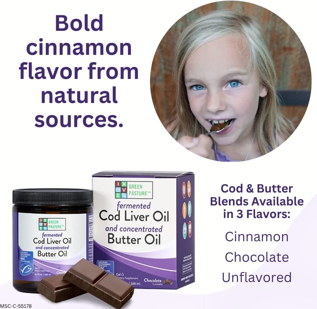 Green Pasture Fermented Cod Liver Oil and Concentrated Butter Oil - Chocolate