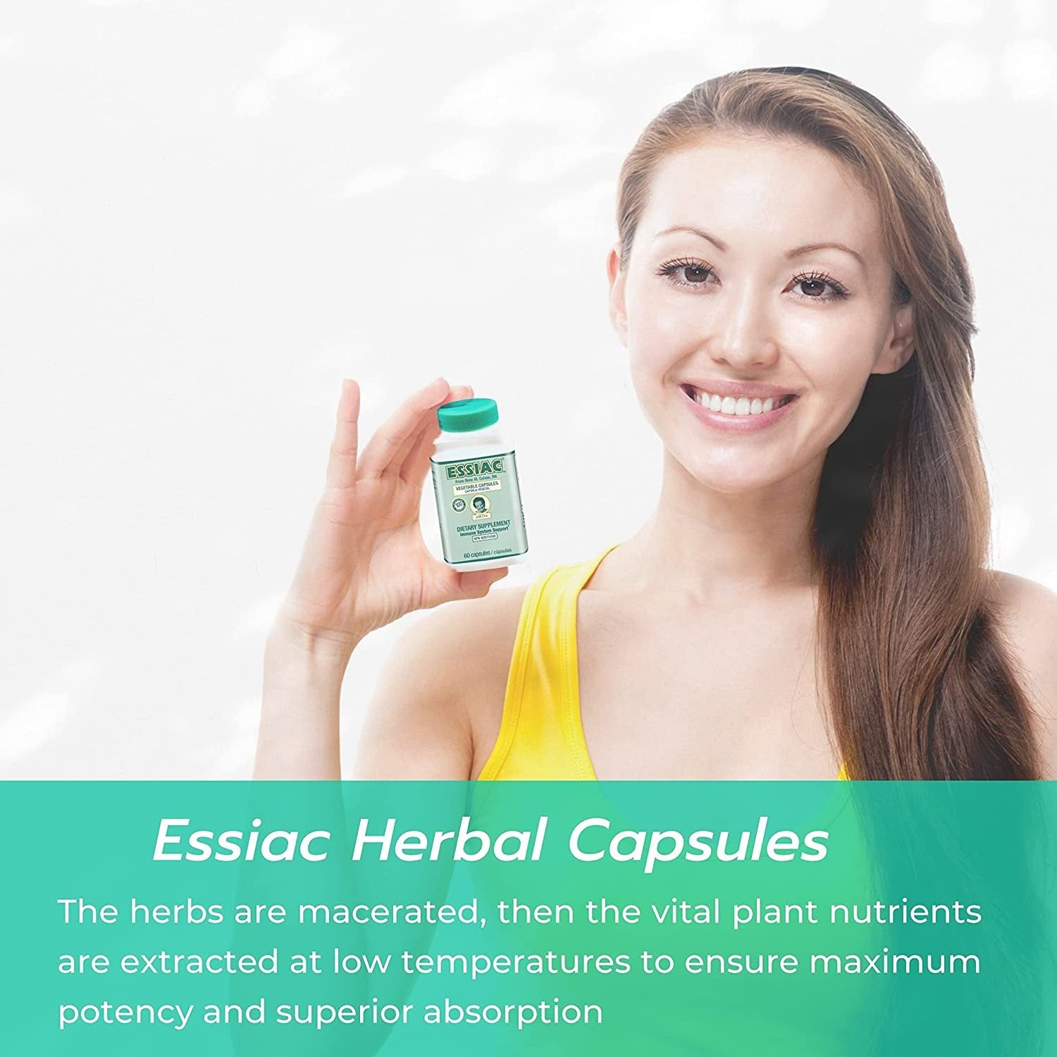 Worldwide Nutrition ESSIAC All-Natural Herbal Extract Capsules | Powerful Antioxidant Blend to Help Promote Overall Health & Well-Being | Original Formula Since 1922-60 Capsules Key Chain