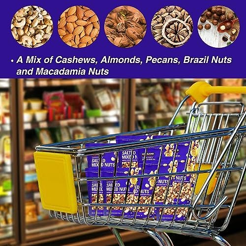 Kirkland Signature Extra Fancy Salted Mixed Nuts, 40 oz - Cashews, Almonds, Pecans, Brazil Nuts and Macadamia Nuts -  Pack of 1 with Multi-Purpose Keychain