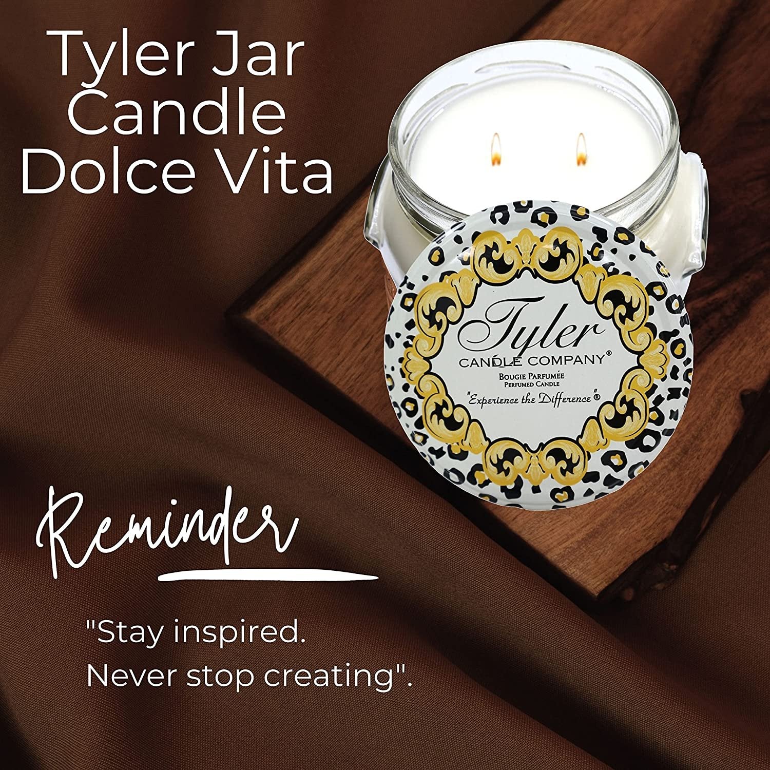 Tyler Candle Company Dolce Vita Jar Candle - Luxurious Scented Candle with Essential Oils - Long Burning Candles 50-60 Hours - Large Candle 11 oz with Worldwide Nutrition Multi Purpose Key Chain