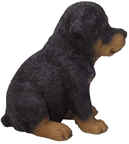 Pacific Giftware PT Realistic Look Black and Tan Rottweiler Puppy Dog Home Decorative Resin Figurine
