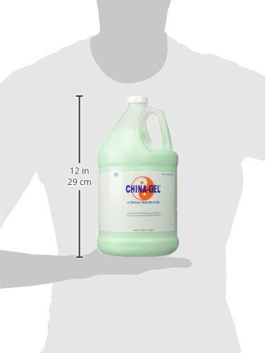 China Gel - A Topical Pain Reliever - Green - Herbal Therapeutic Massage - for  Arthritis, Simple Backache, Muscle Strains, Sprains - 128oz (3.78L)