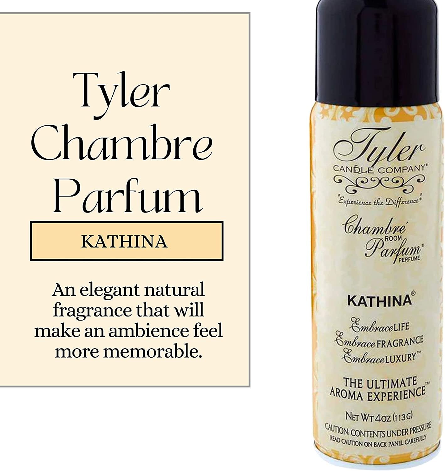 Tyler Candle Company Kathina Signature Fragrance Chambre Parfum - Luxury Kathina Scent Air Freshener Spray - The Ultimate Aromatic Experience - Home Essentials - 4 Oz Container with Bonus Key Chain