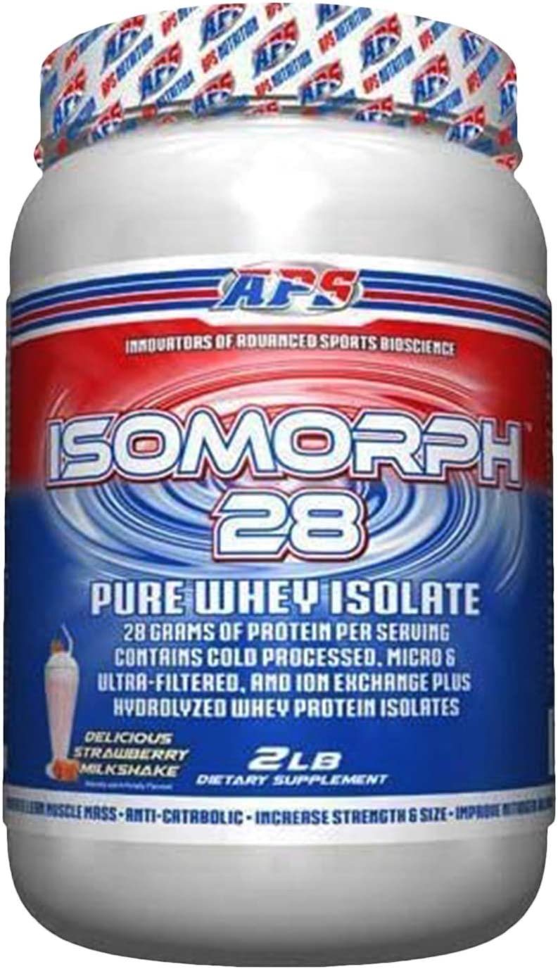 Isomorph 28 by APS Nutrition, Pure Whey Isolate Protein Powder Supplement, Strawberry Milkshake, 2 lb