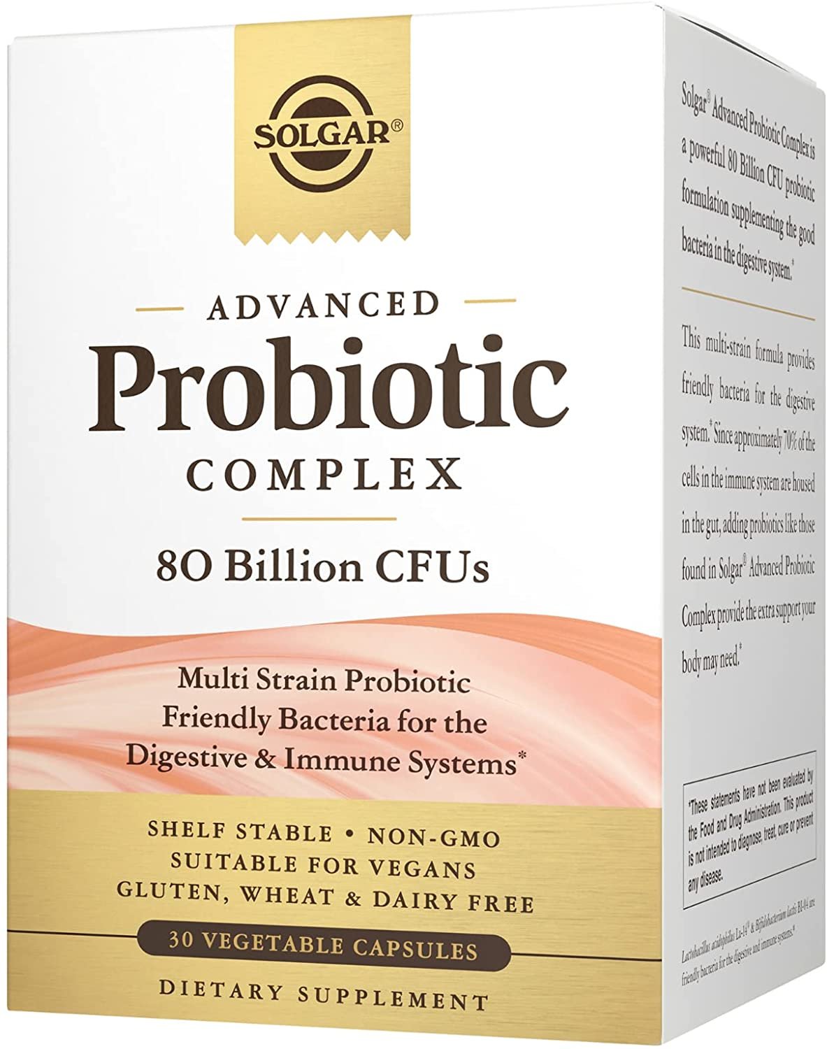 Solgar Probi Plus Enzyme Complex, 30 Capsules - 20 Billion CFU Probiotic Plus Enzymes - Once Daily - Clinically-Studied to Alleviate Occasional Gas & Bloating - Non-GMO & Dairy Free, 30 Servings