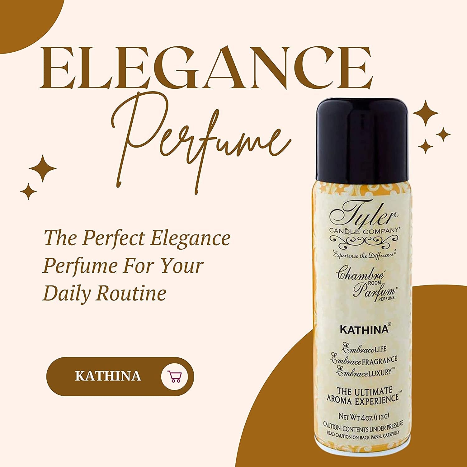 Tyler Candle Company Kathina Signature Fragrance Chambre Parfum - Luxury Kathina Scent Air Freshener Spray - The Ultimate Aromatic Experience - Home Essentials - 4 Oz Container with Bonus Key Chain
