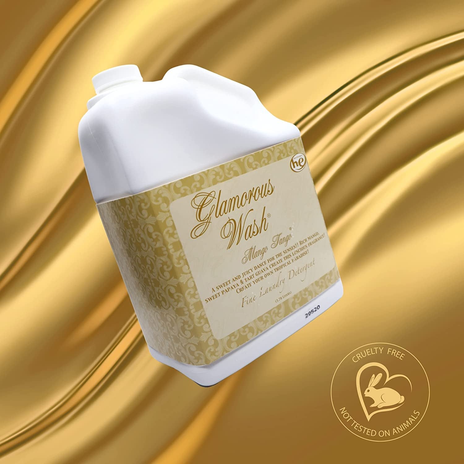 Tyler Candle Company Glamorous Wash Mango Tango Fine Laundry Liquid Detergent - Liquid Laundry Detergent Designed for Clothing - Hand and Machine Washable - 3.78L (1Gal) Container