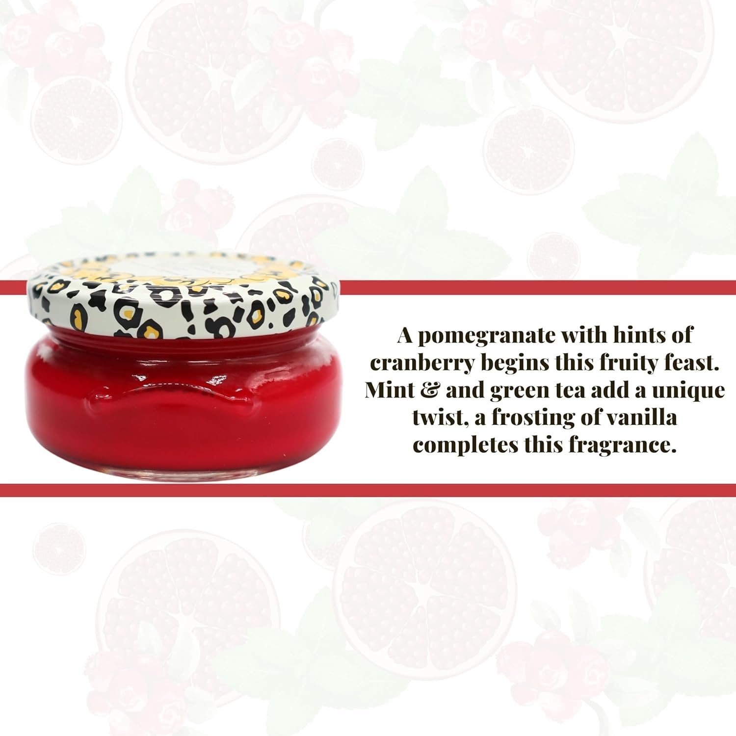 Tyler Candle Company Frosted Pomegranate Scented Candles - 3.4 oz - Burn Time Up to 25hrs