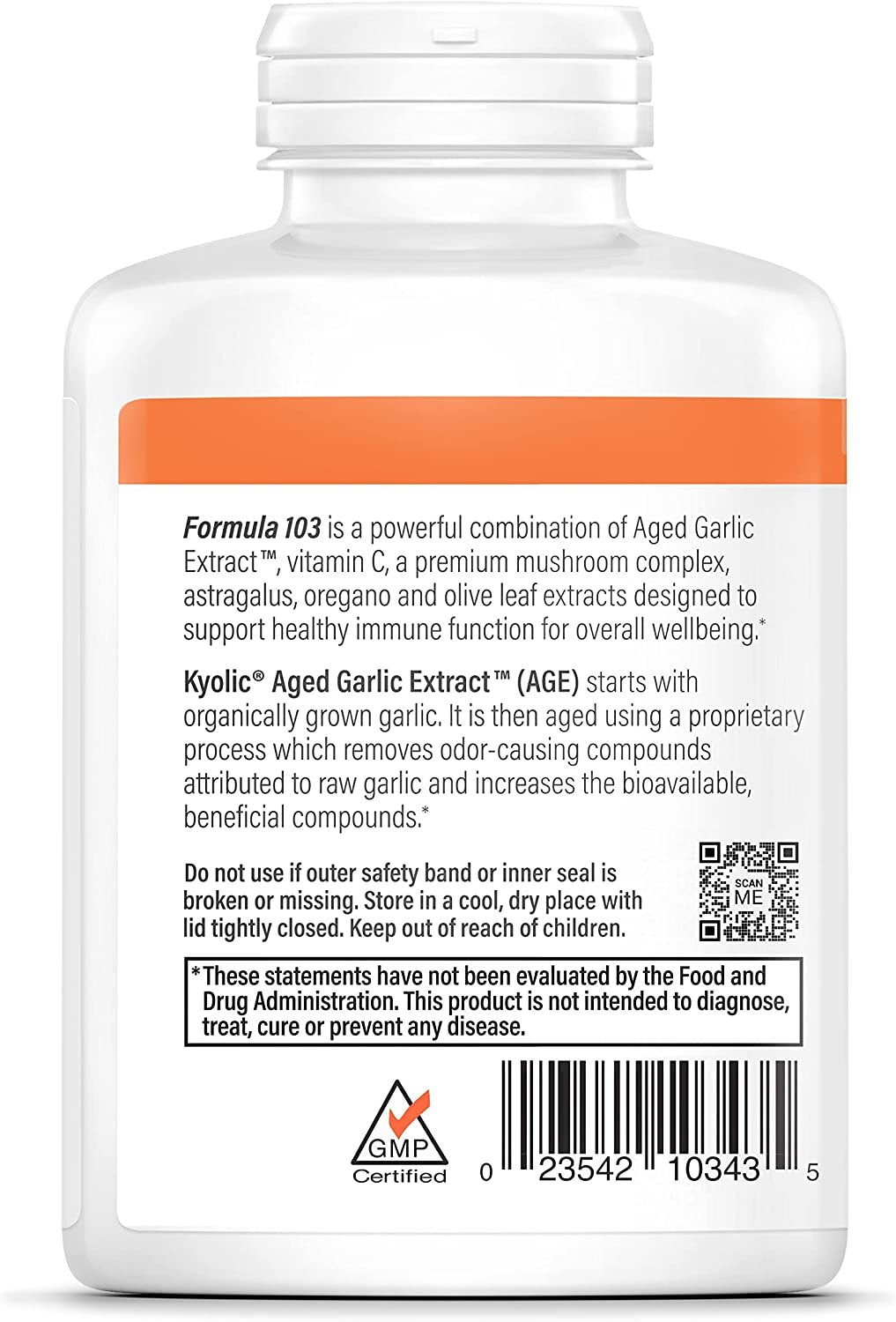 Kyolic Aged Garlic Extract Formula 103 Immune Support, 300 Capsules (Packaging May Vary)
