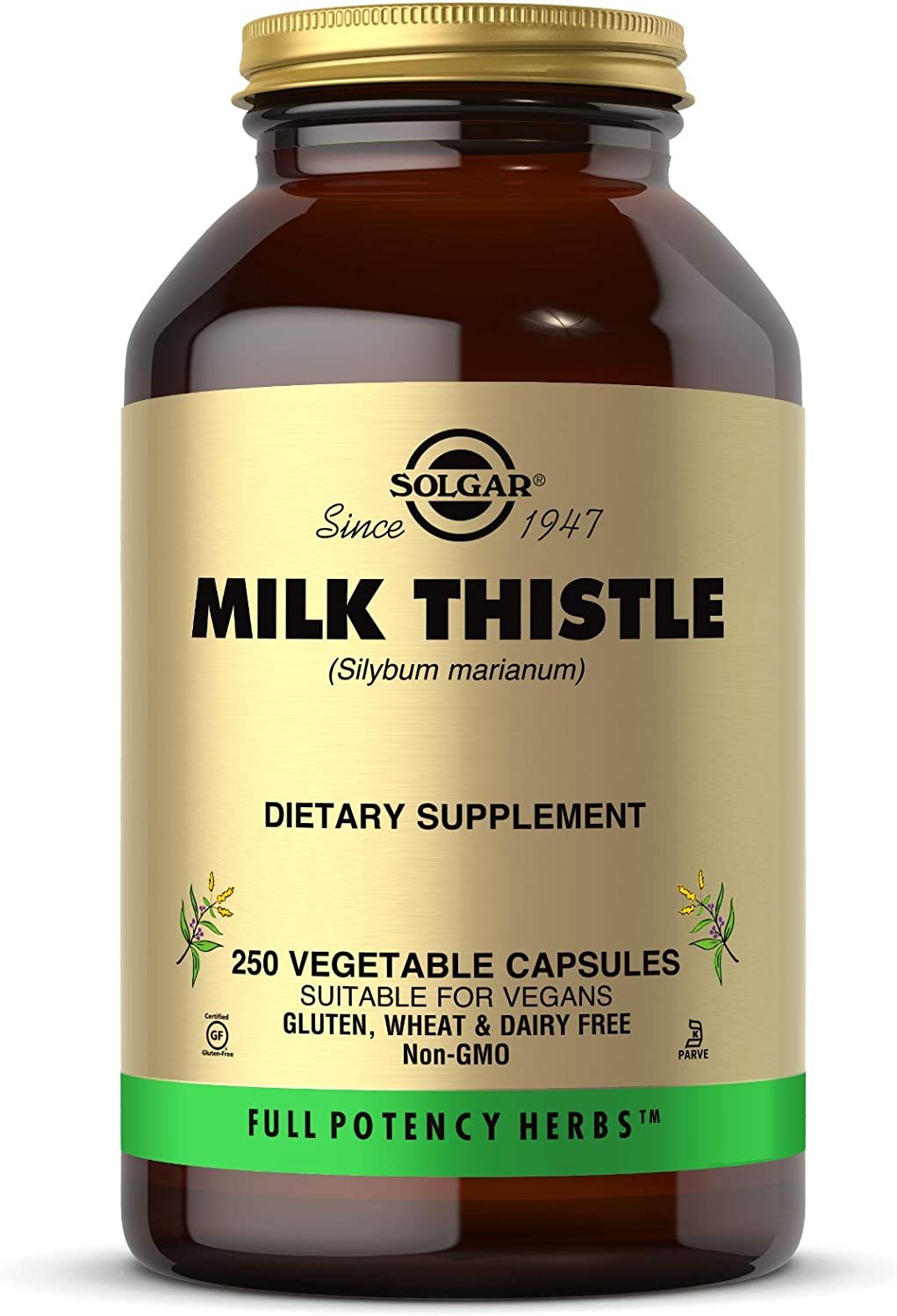 Solgar - Full Potency Milk Thistle, 250 Vegetable Capsules