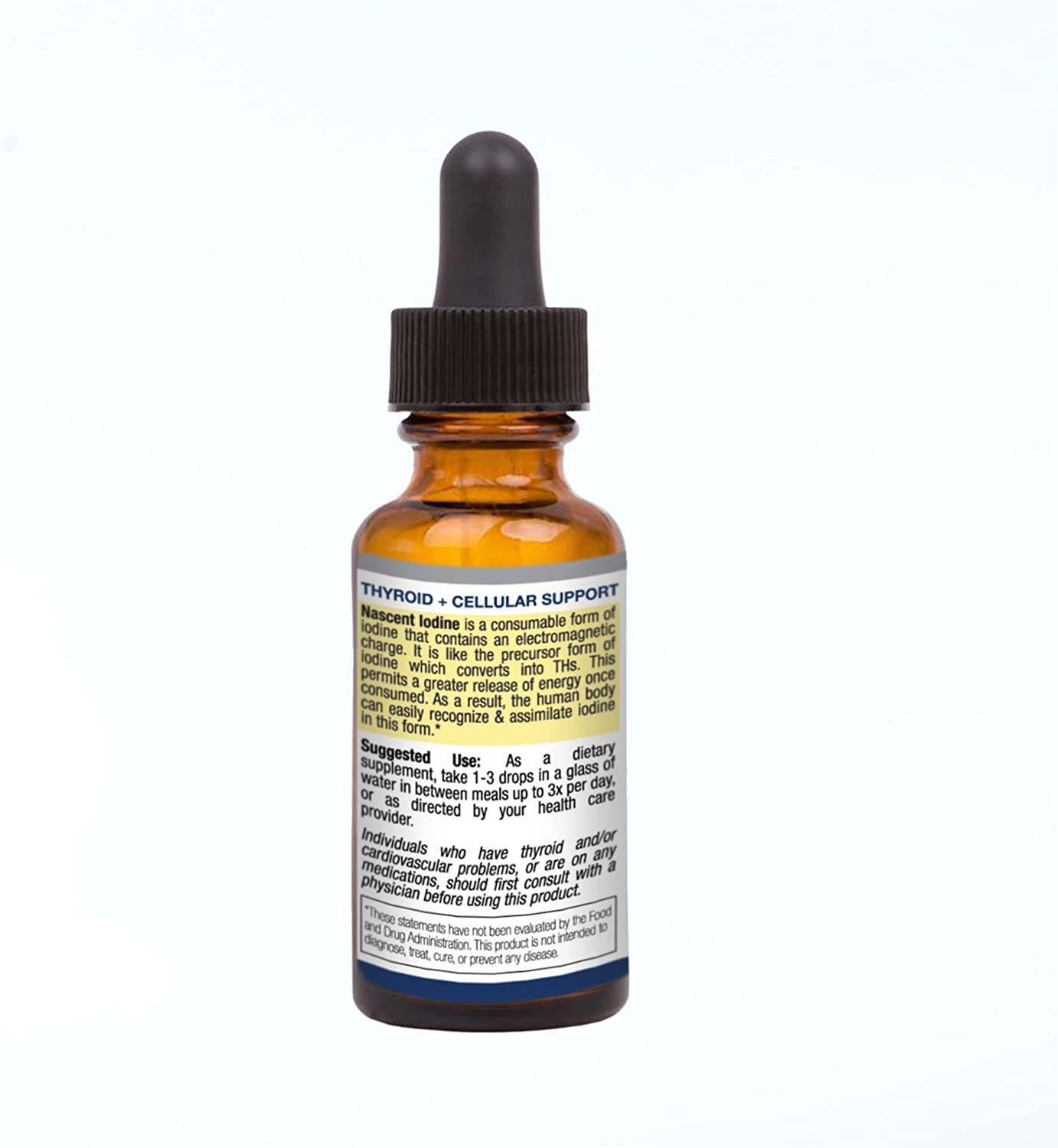 Planet Source Nascent Iodine Dietary Supplement - 1 Fl Oz Liquid Iodine Drops - Thyroid Support, Increased Energy, Immune Support, and Mental Clarity Support with Superior Absorption