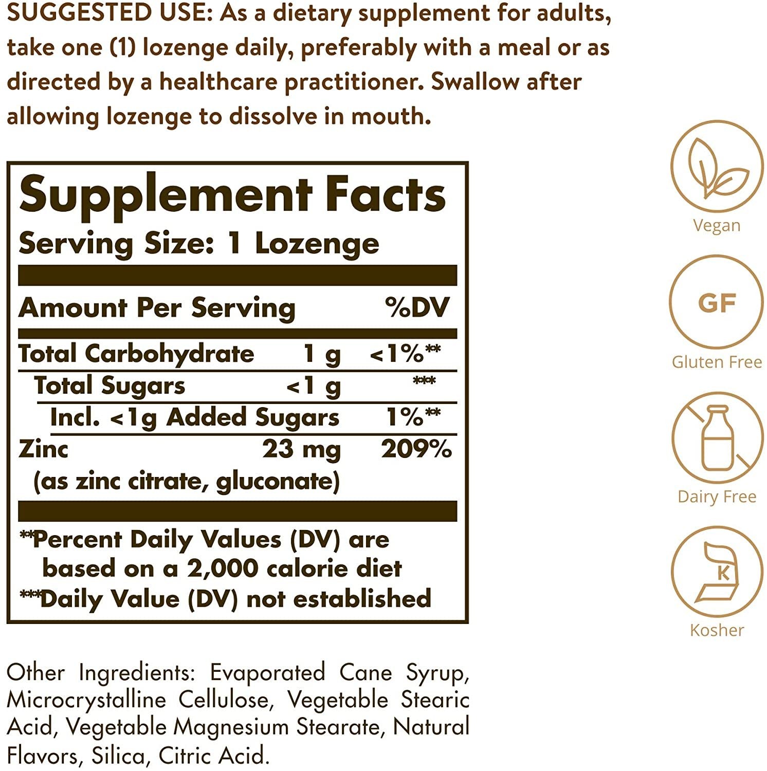 Solgar Flavo-Zinc Lozenge, 50 Count - Great-Tasting Lemon Lime Flavor - Antioxidant, Immune System Health - Highly Absorbable, Dissolves Quickly - Vegan, Gluten Free, Dairy Free, Kosher - 50 Servings