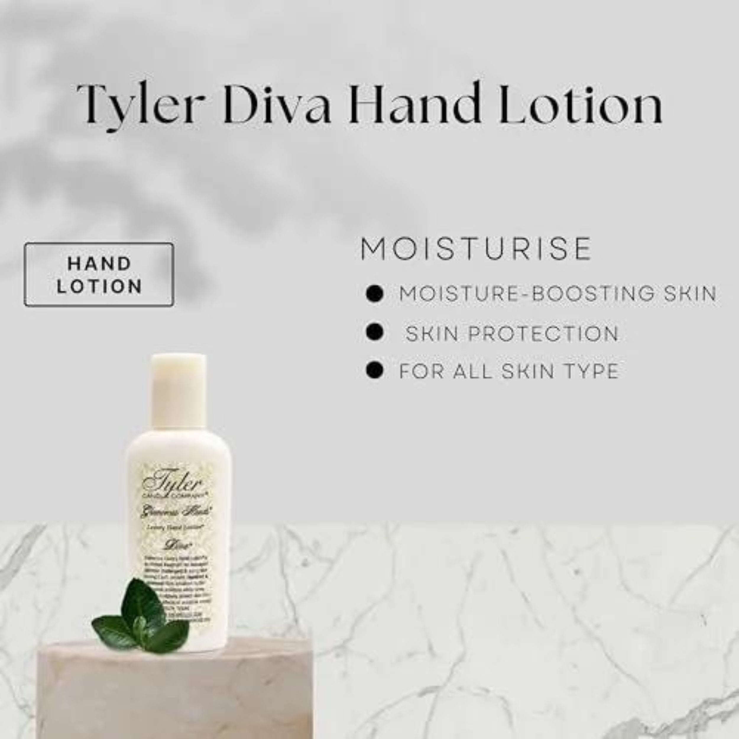 Tyler Diva Hand Lotion - Scented and Small Hand Lotion For Dry Hands with Moisture-Boosting Skin - 2 Oz Travel Size Luxury Hand Lotion and Multi-Purpose Key Chain