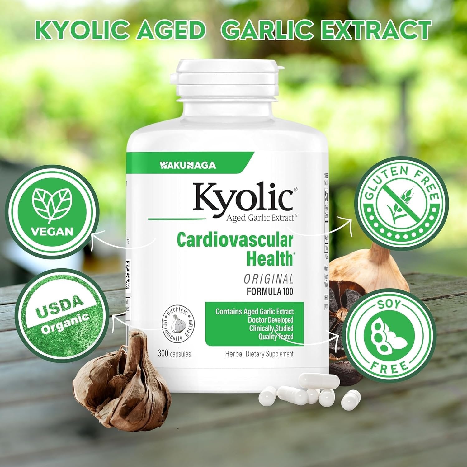 Kyolic Aged Garlic Extract Cleanse & Digestion Formula 102 - 200 Veggie Tablets