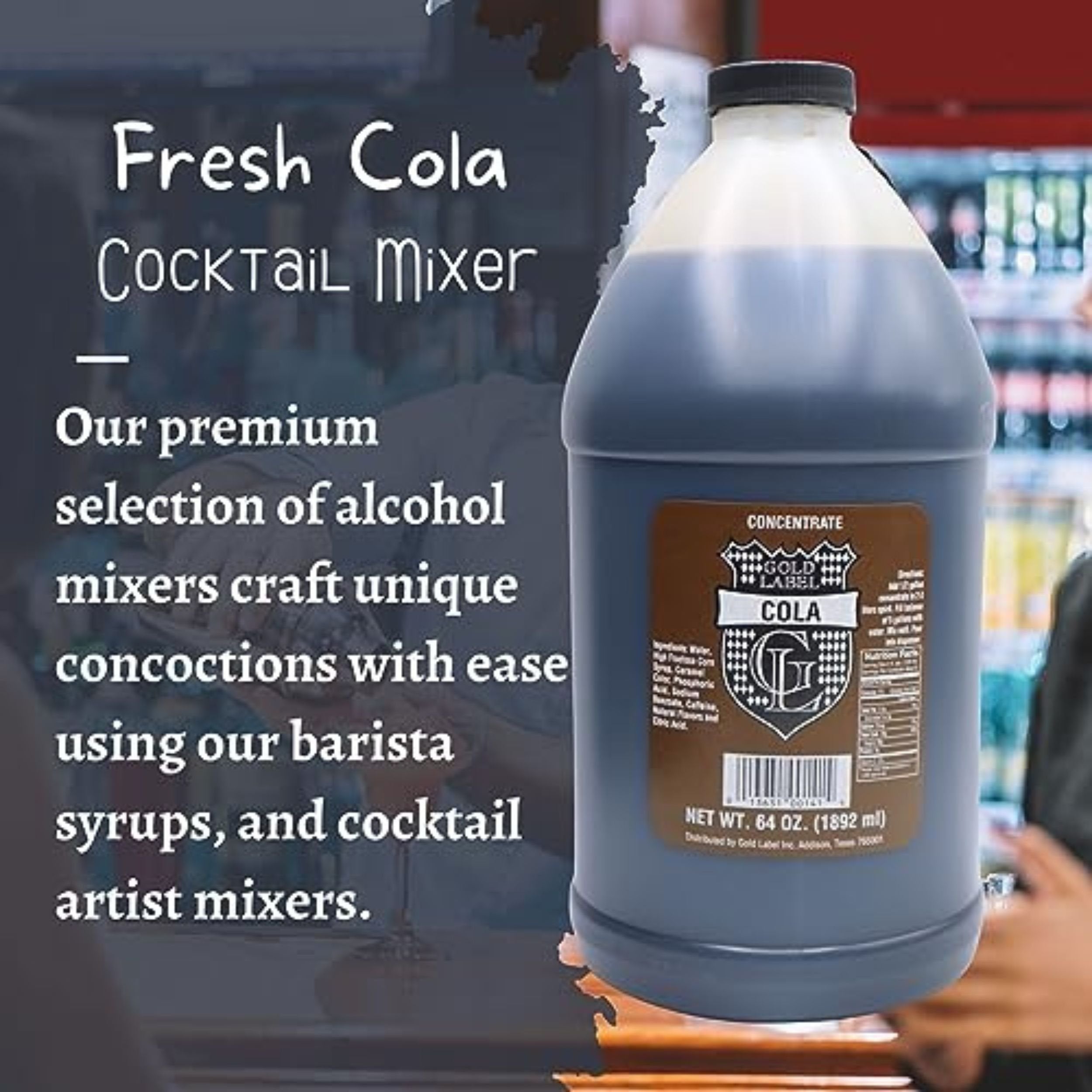 Specialty Blends Cola Flavored Syrup Cocktail Mixer Concentrate, Made with Cola Flavor Syrups For Drinks, 1/2 Gallon (Pack of 1) - with Bonus Worldwide Nutrition Multi Purpose Key Chain