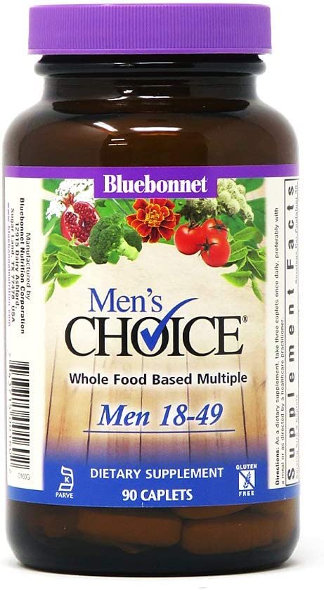 Bluebonnet Nutrition Men's Choice Whole Food-Based Multiple for Men 18-49, 90 Count