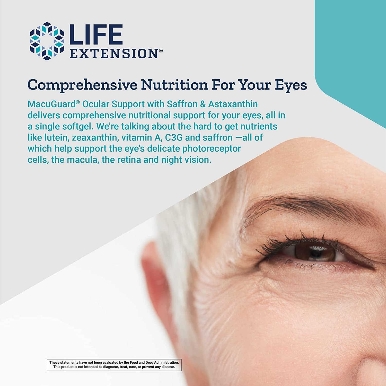 Life Extension Macuguard Ocular Support with Saffron & Astaxanthin - with Lutein, Meso-Zeaxanthin - Eye Health Supplement – Once-Daily, Non-GMO, Gluten-Free - 60 Softgels